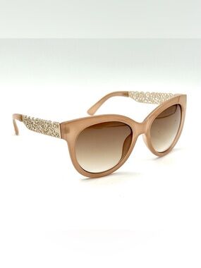 New BEBE BB7167 001 Taupe & Silver PEACEFUL Sunglasses